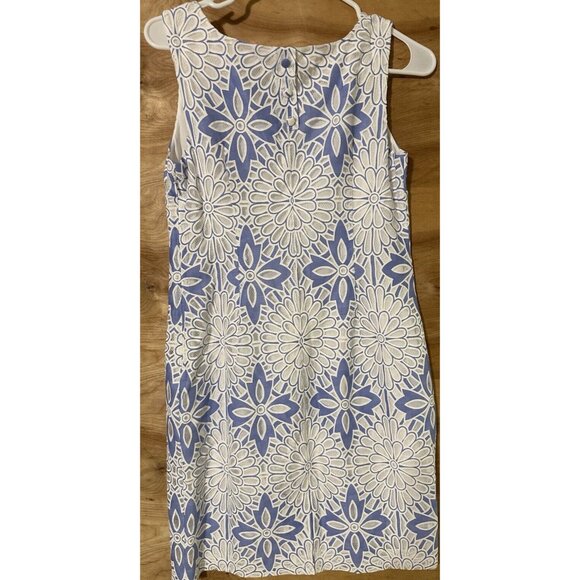 NWT Talbots Woman’s 4P Petite Floral Lined Shift Dress Sleeveless Lace $179 - Picture 2 of 11